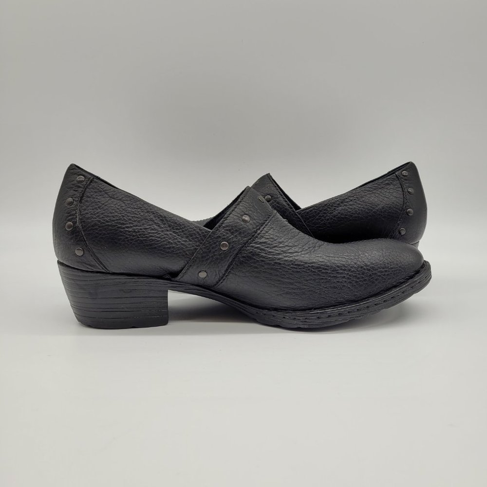 Born Split Toe Pebbled Grain Leather Western Stud… - image 6